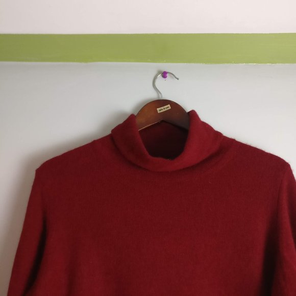 Turtleneck Cashmere Sweater, 2ply Cashmere 100%Cashmere Warm Knit Sweater Jumper - Picture 5 of 9
